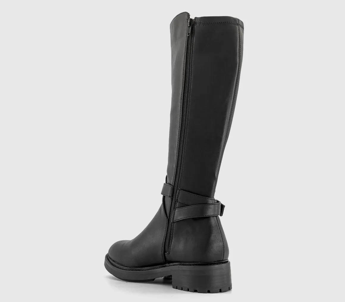 Kai Buckle Detail Knee High Rider Boots