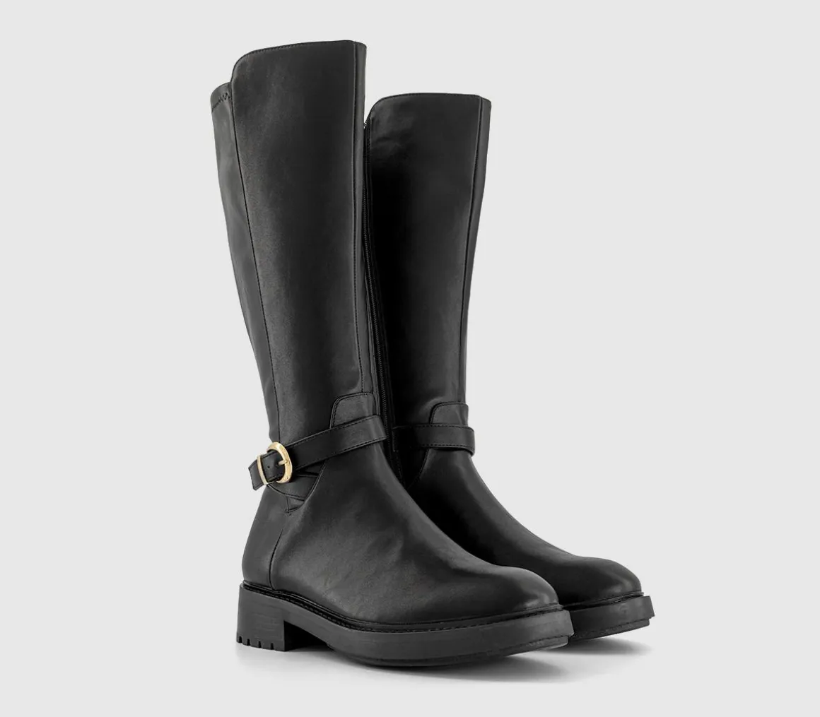Kai Buckle Detail Knee High Rider Boots