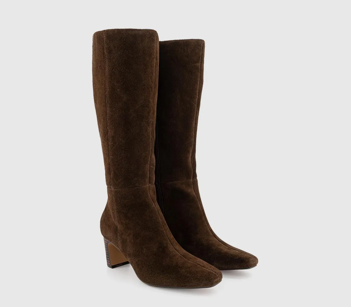 Kallie Set Back High Heel Knee Boots