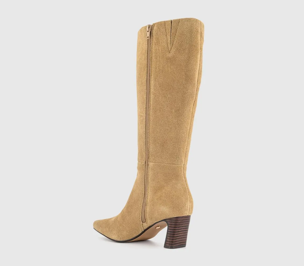 Kallie Set Back High Heel Knee Boots