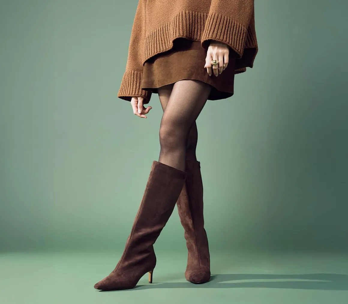 Karina Kitten Heel Knee High Boots