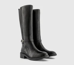 Katie Harness Detail Knee High Rider Boots