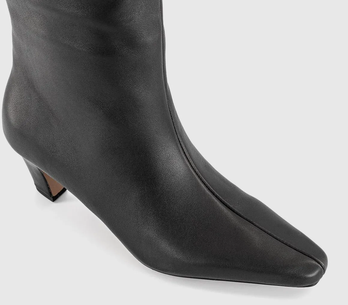Kensington Curve Heel Knee High Boots