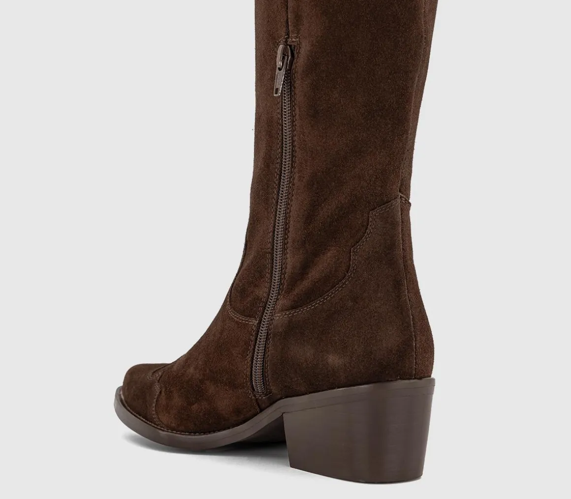 Kezia Heeled Western Knee Boots