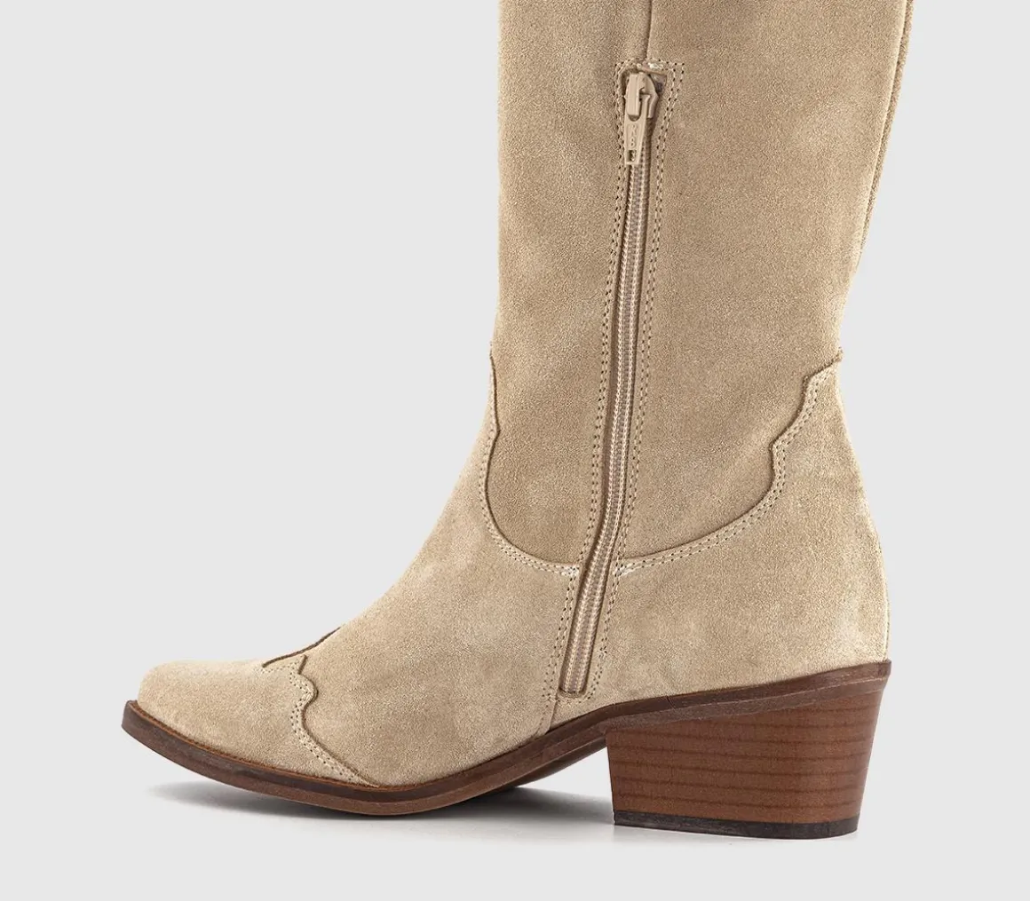 Kezia Heeled Western Knee Boots