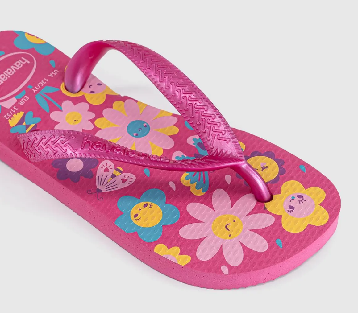 Kids Flores Flip Flops