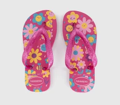 Kids Flores Flip Flops