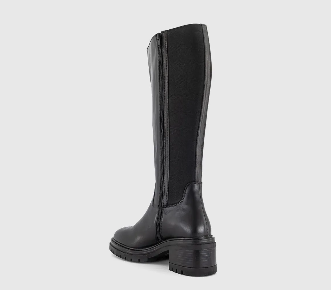 Kindred Elastic Back Cleat Sole Knee Boots