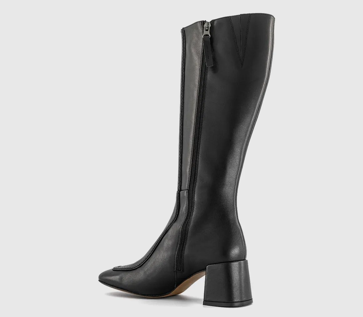 Kiri Apron Seam Detail Knee High Boots