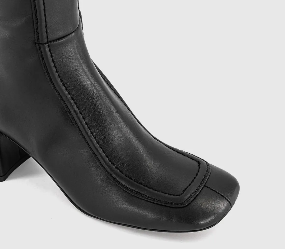 Kiri Apron Seam Detail Knee High Boots