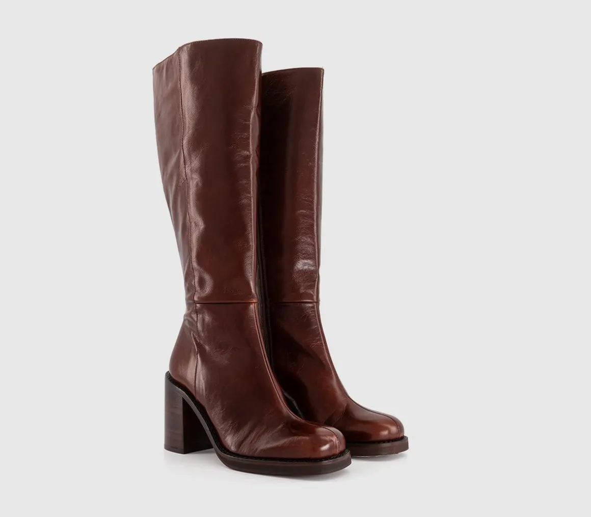 Kora Heeled Platform Knee High Boots