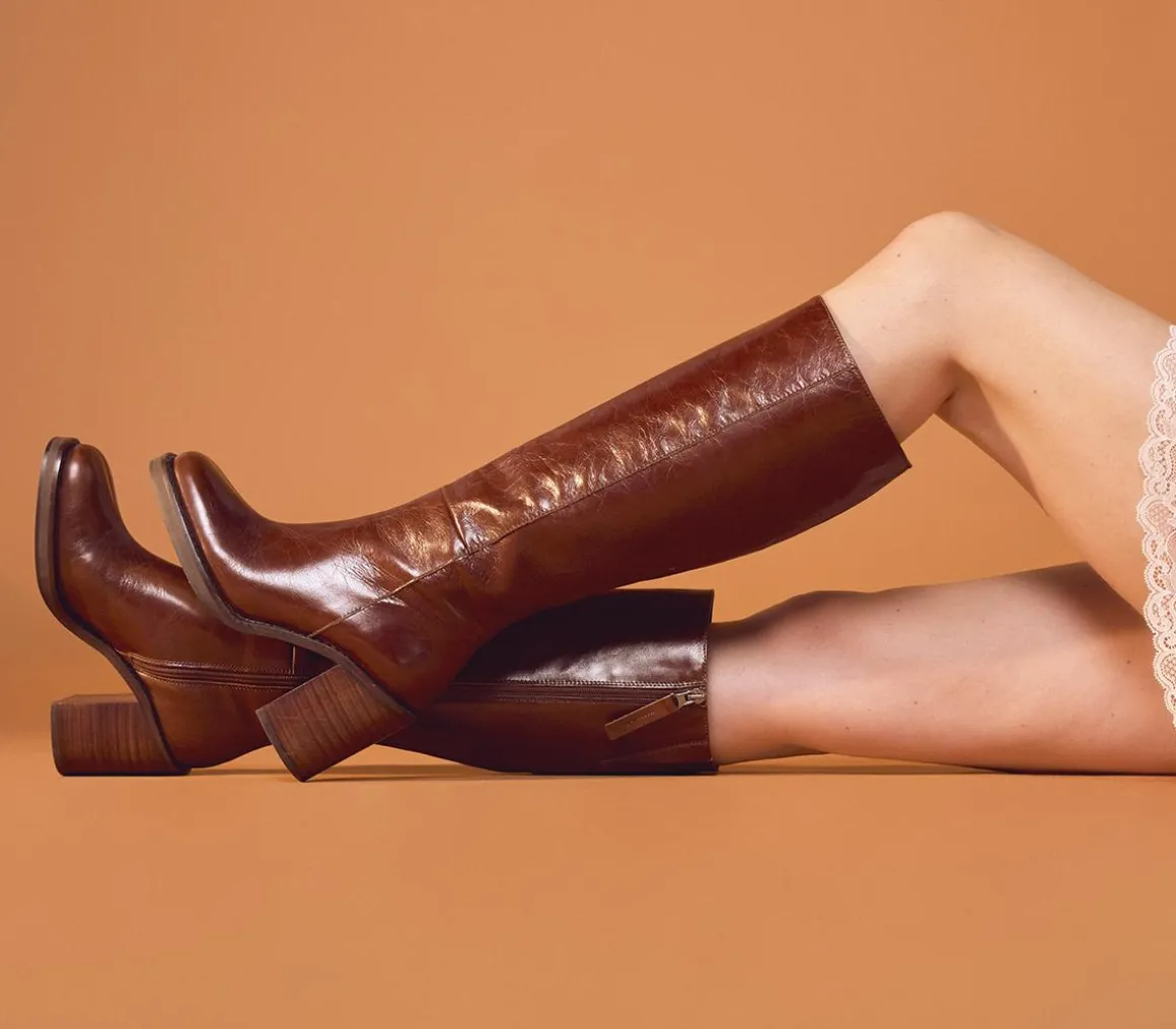 Kora Heeled Platform Knee High Boots