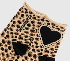 Leopard Heart Socks