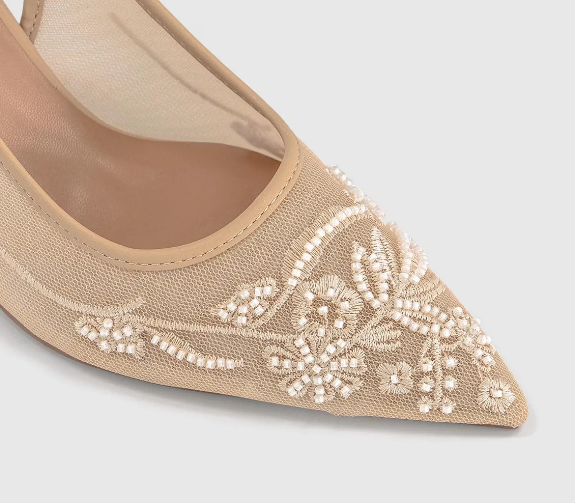 Magnify Embellished Court Slingback Heels