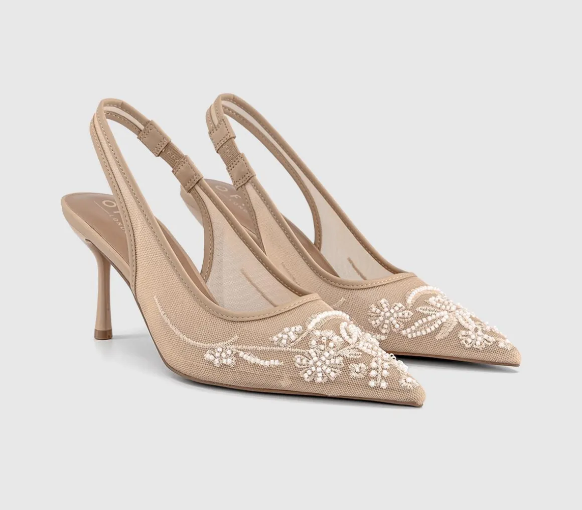 Magnify Embellished Court Slingback Heels