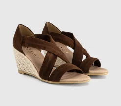 Maiden Cross Strap Espadrille Wedge Heeled Sandals