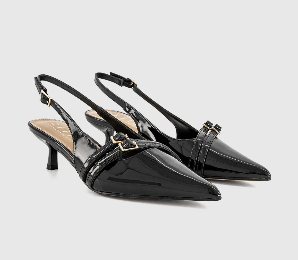 Maizie Buckle Slingback Court Heels