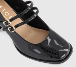 Manhattan Double Strap Heeled Mary Janes