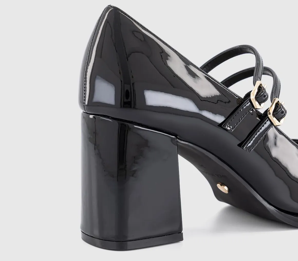 Manhattan Double Strap Heeled Mary Janes