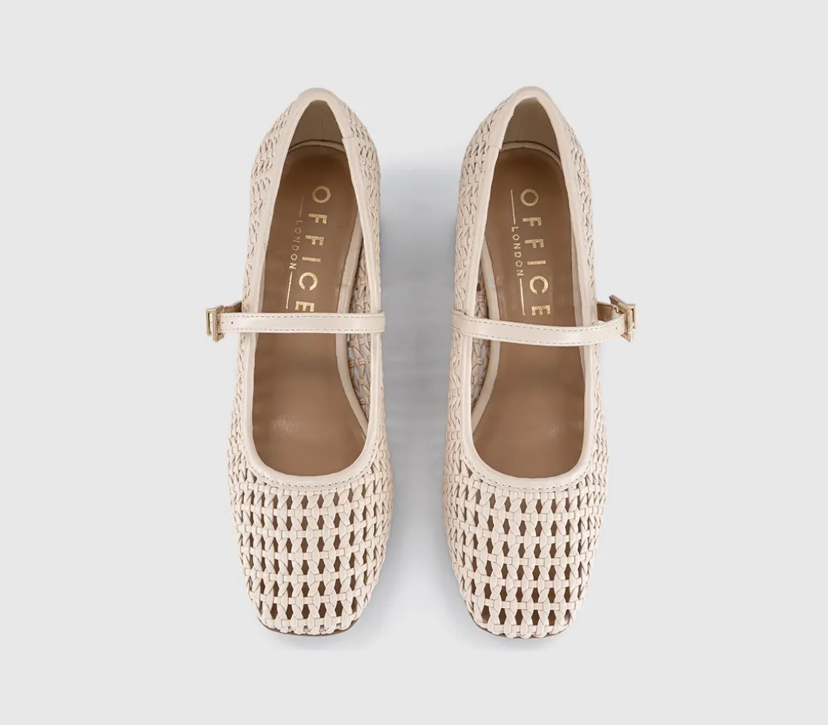 Mara Basket Weave Heeled Mary Janes