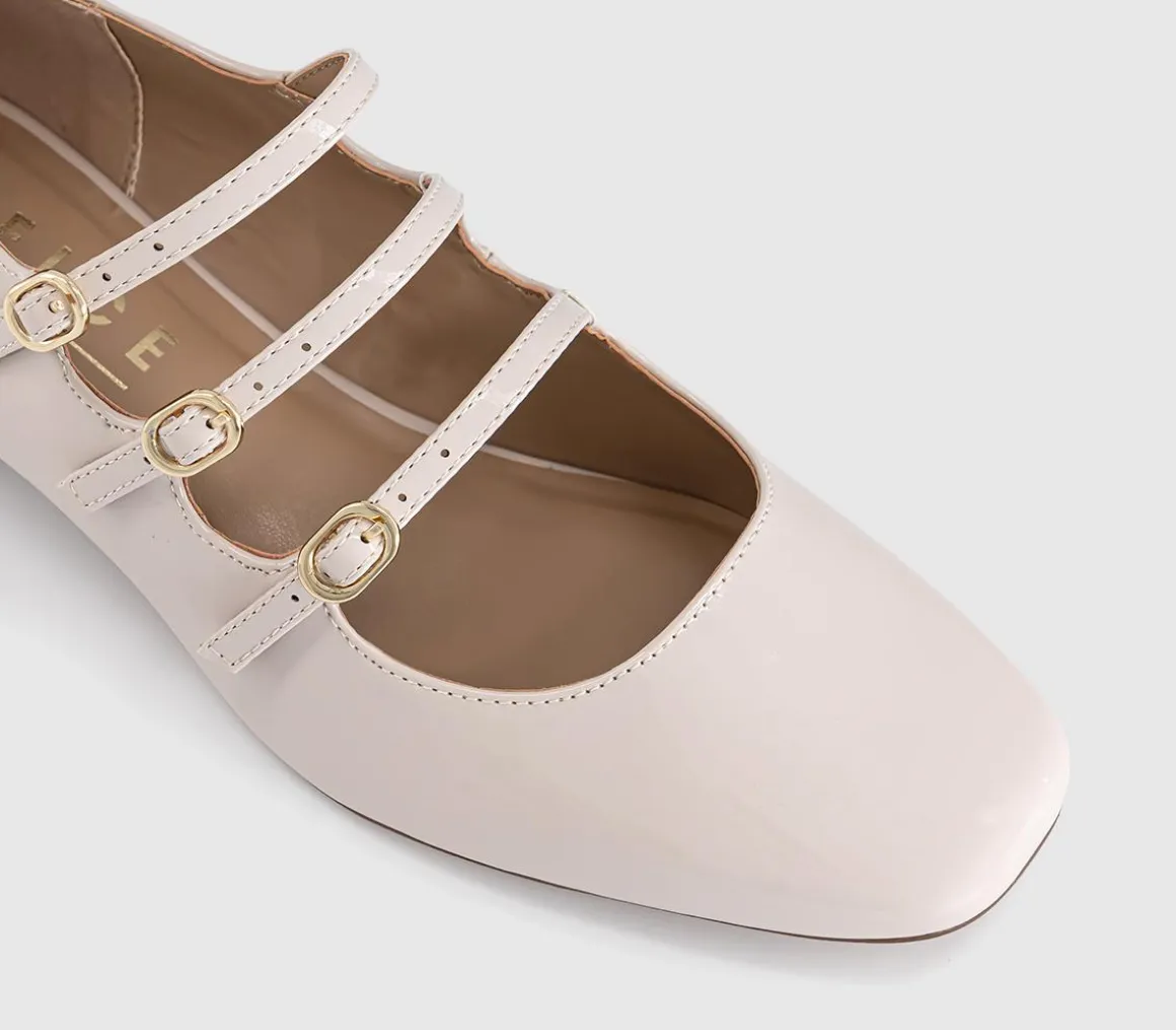 Marcie Triple Strap Heeled Mary Janes