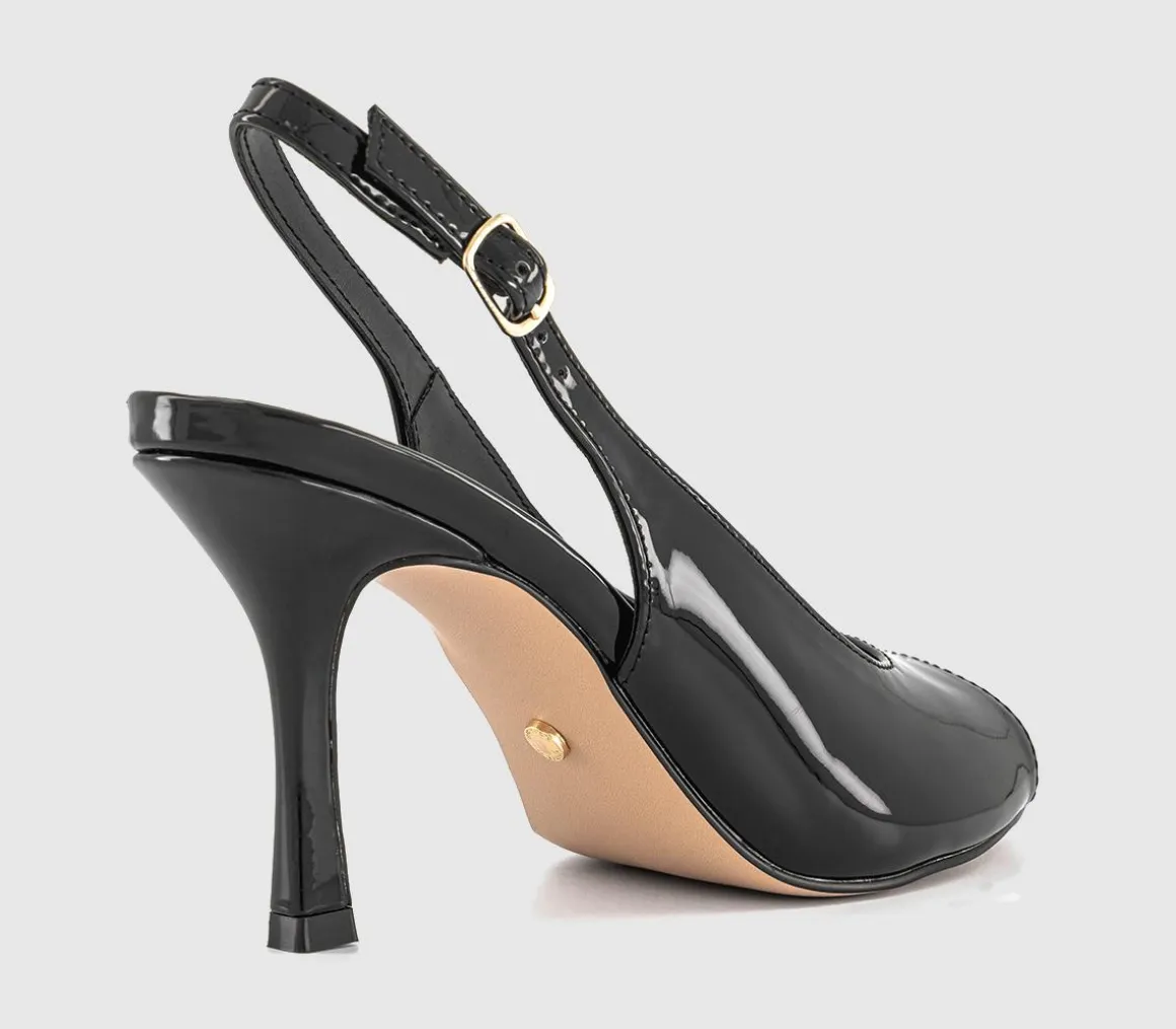 Mascara Slingback Peep Toe Heels