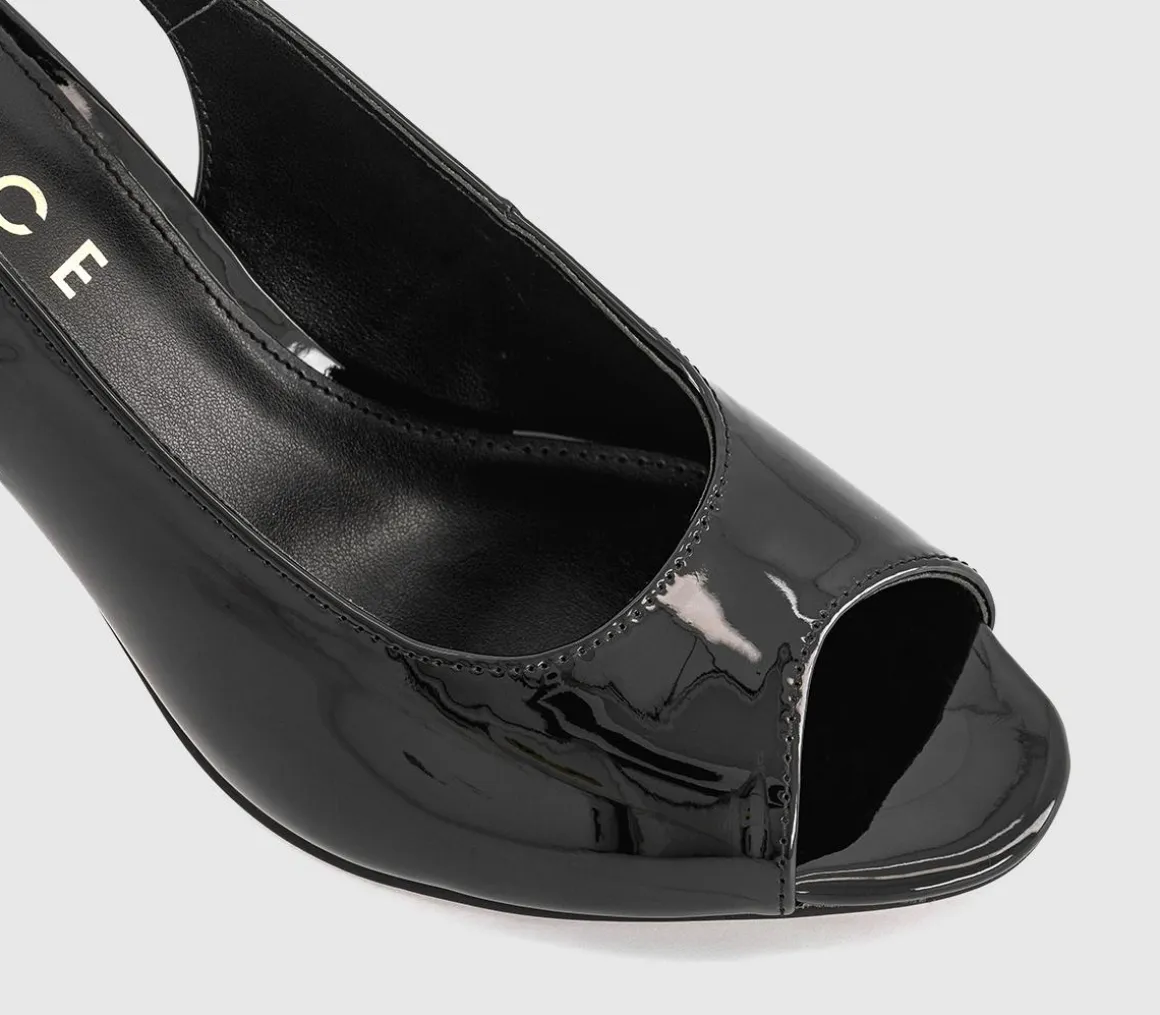 Mascara Slingback Peep Toe Heels