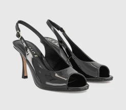 Mascara Slingback Peep Toe Heels