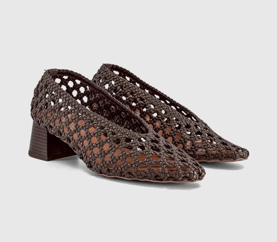 Matisse Basket Weave Stack Heels Court