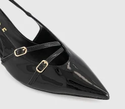 Melba Multi Strap Slingback Kitten Heels