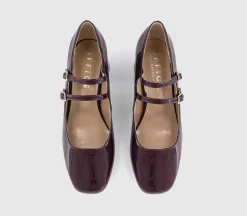 Mercy Double Strap Heeled Mary Janes