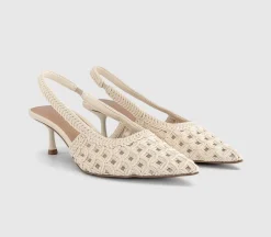 Miami Woven Slingback Heels