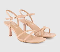 Micky Cross Over Skinny Strap Heeled Sandals