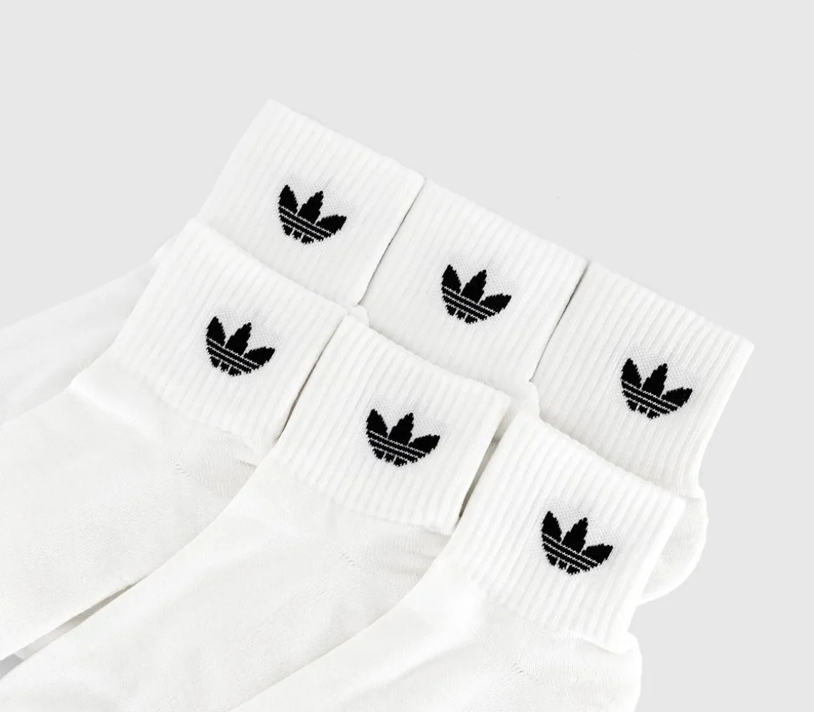 Mid Ankle Crew Socks 6 Pack