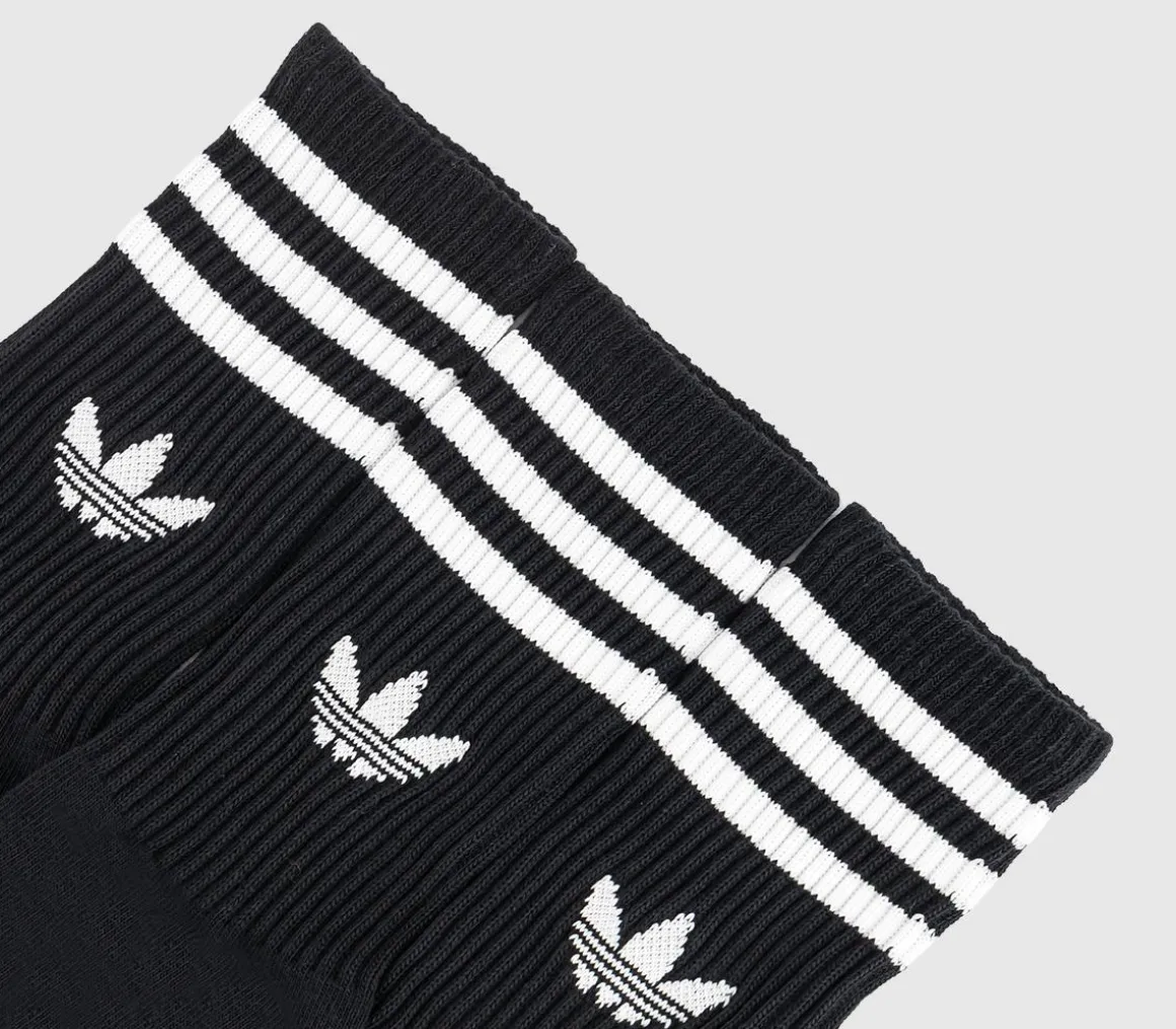 Mid Cut Crew Socks 3 Pack