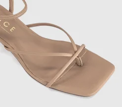 Miquita Toe Post Strappy Heeled Sandals