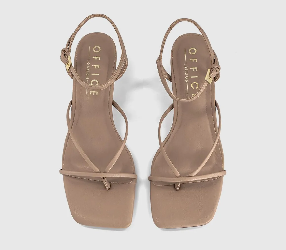 Miquita Toe Post Strappy Heeled Sandals