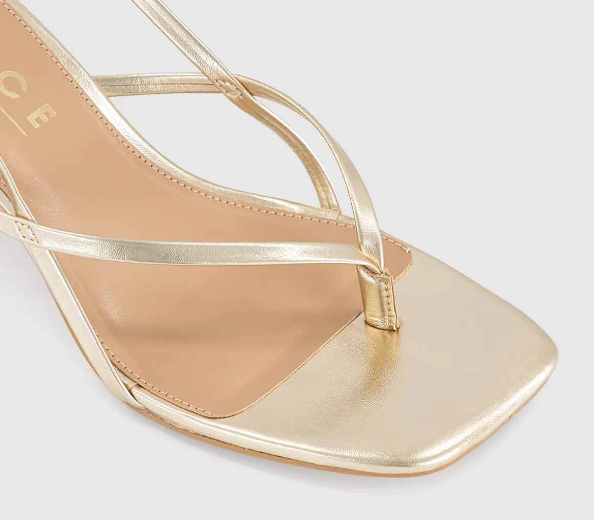 Mokka Toepost Slingback Heeled Sandals