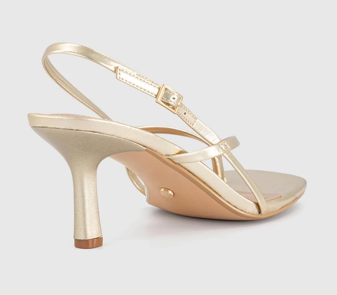Mokka Toepost Slingback Heeled Sandals