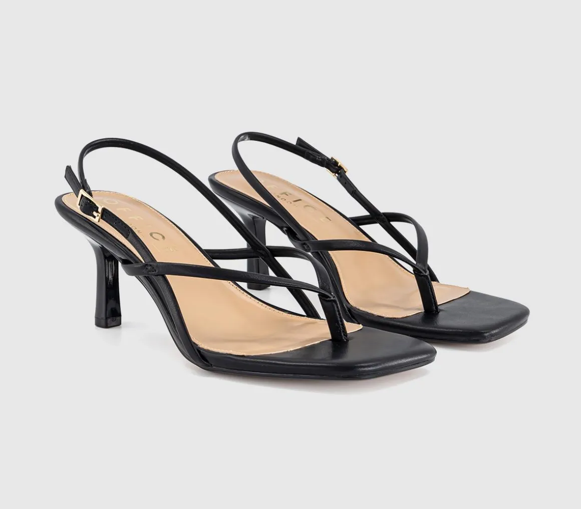 Mokka Toepost Slingback Heeled Sandals