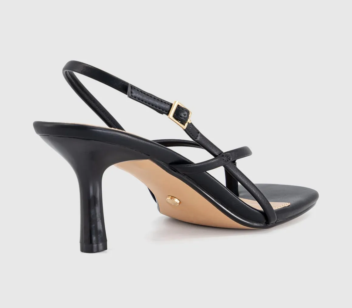 Mokka Toepost Slingback Heeled Sandals