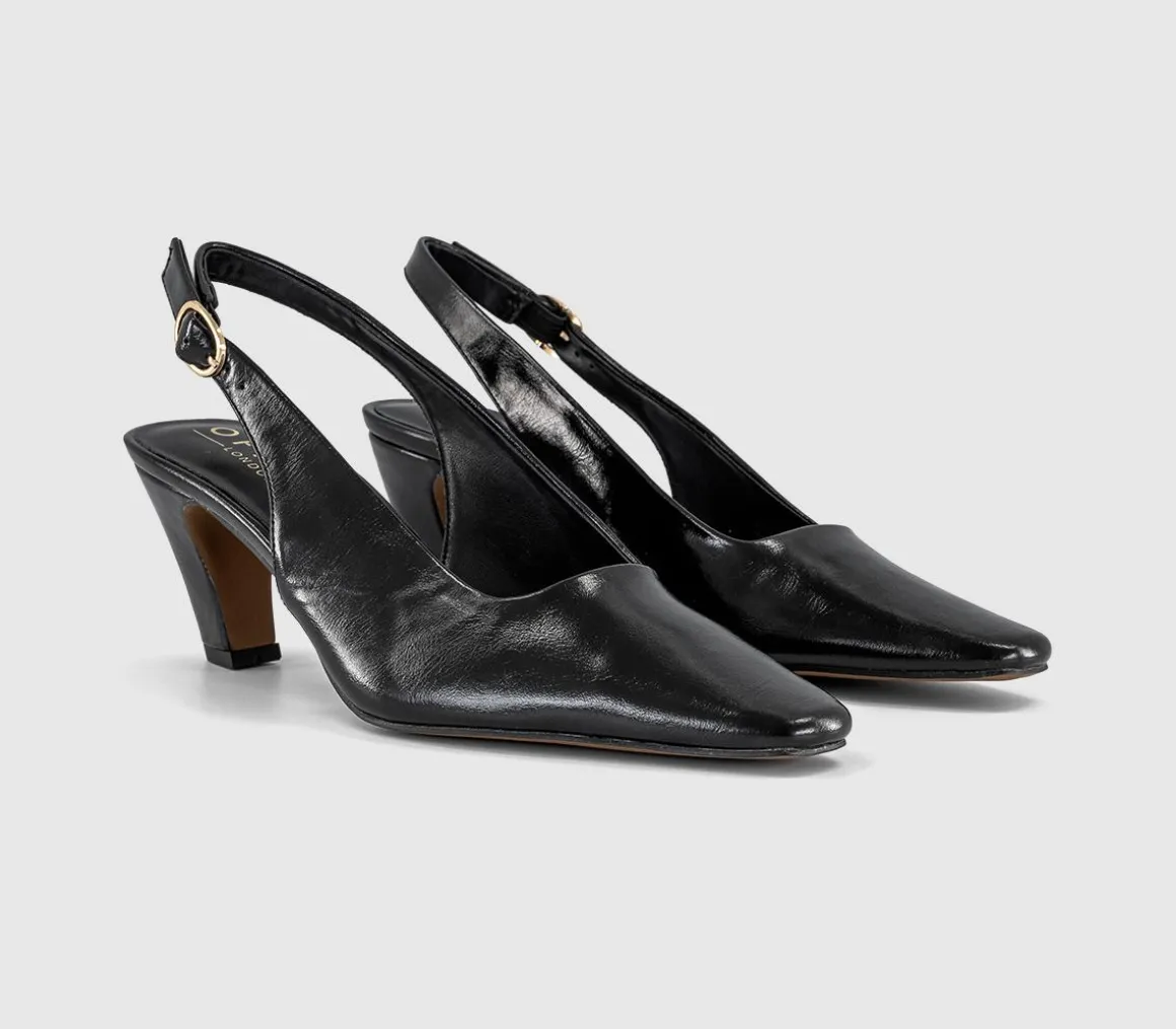Monaco Chisel Toe Slingback Court Heels