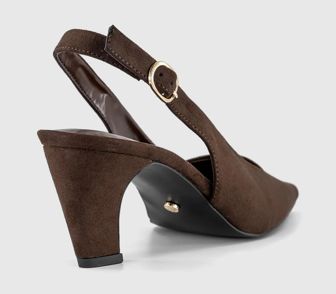 Monaco Chisel Toe Slingback Court Heels
