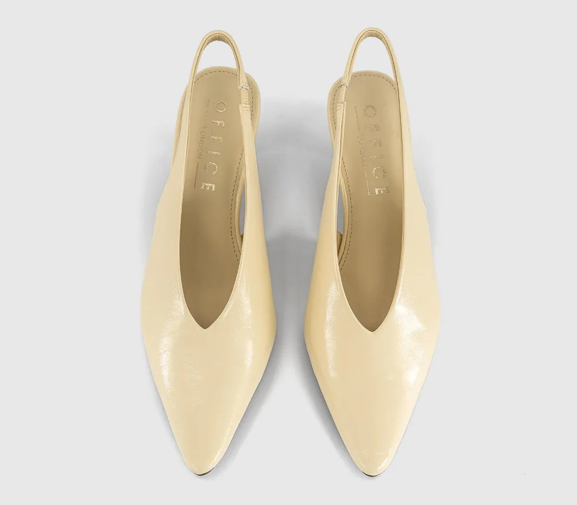 Monique High Vamp Slingback Kitten Heels Court