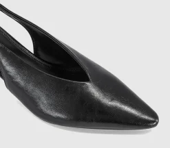 Monique High Vamp Slingback Kitten Heels Court