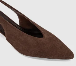 Monique High Vamp Slingback Kitten Heels Court