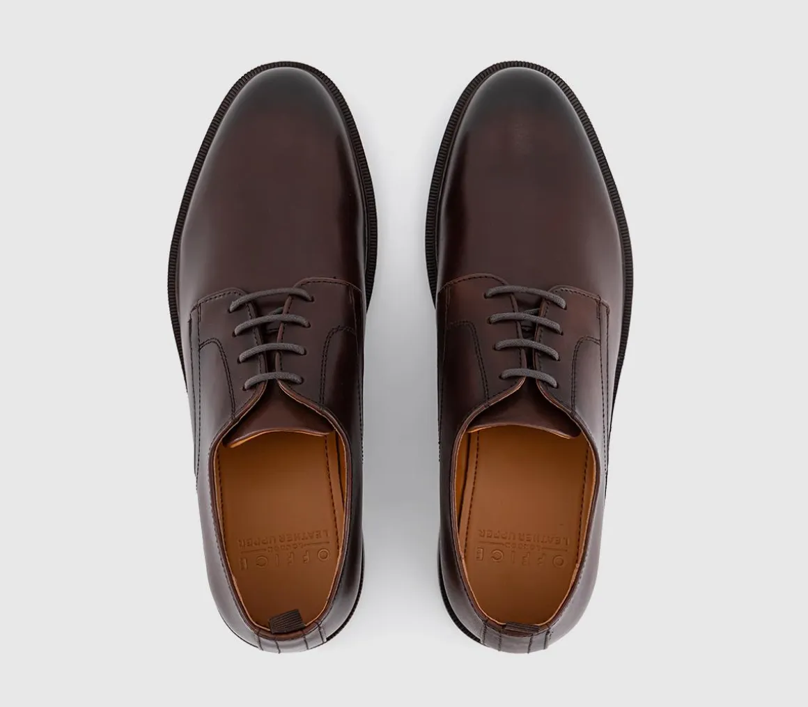 Murray Plain Toe Stitch Detail Derby Shoes