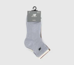 New Balance Black Patch Logo Ankle 3 Pack Socks