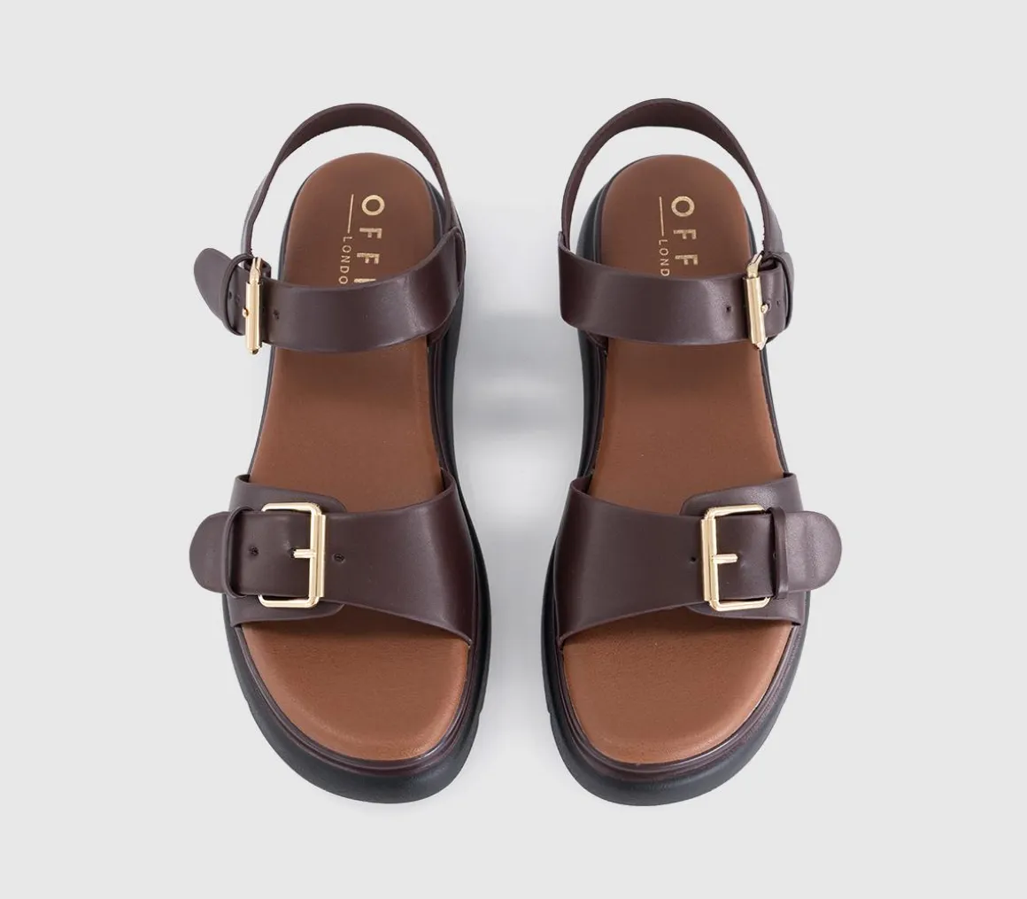 Sage Buckle Detail Platform Sandals