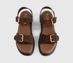 Sage Buckle Detail Platform Sandals